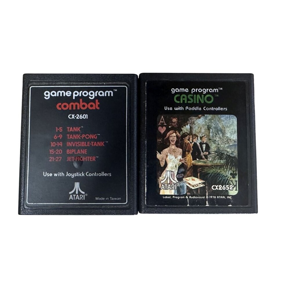 Vintage Atari 2600 Games 2 Games Combat & Casino